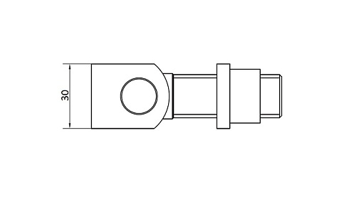 Комплектующие для распашных ворот Петля CAME H 18 регулируемая с гайкой, 42-68 мм, М18, приваривание в Анапе